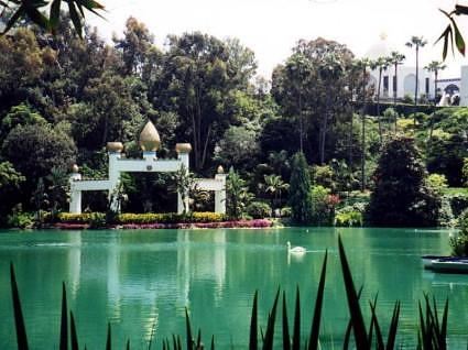 Lake Shrine in Pacific Palisades, California USA